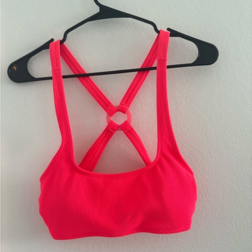 Neon Ribbed Swim Bikini Top - Picture 8 of 9